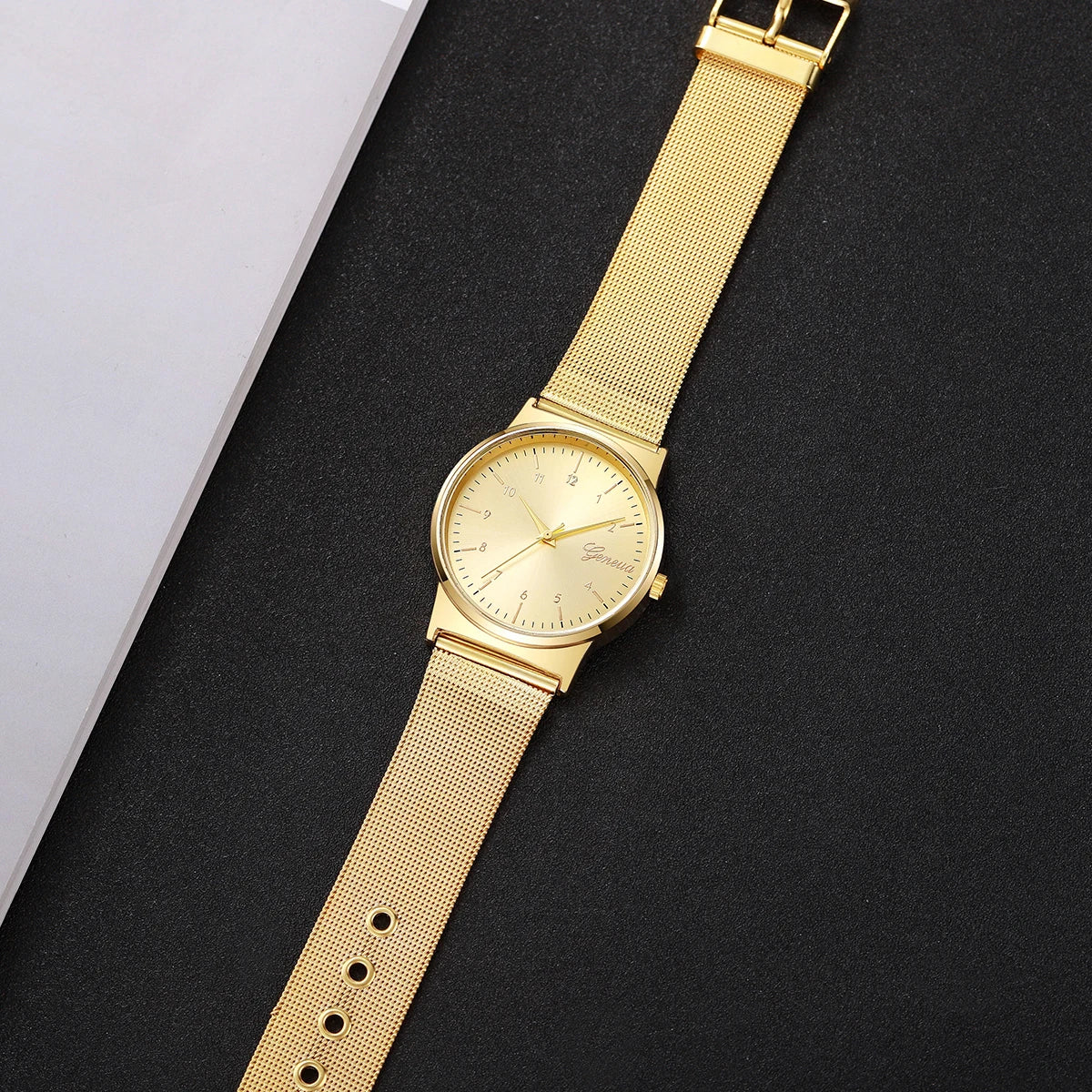 Mesh Strap Analog Ladies Watch