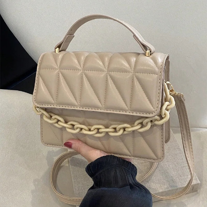 Quilted Mini Crossbody Tote Bag
