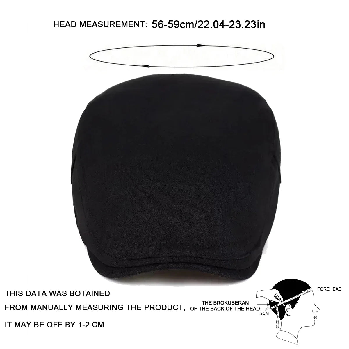 Men Solid Flat Newsboy Cap