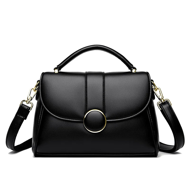 Women's Retro Crossbody Shoulder Bag – PU Leather, Multi-Pocket, Casual Style