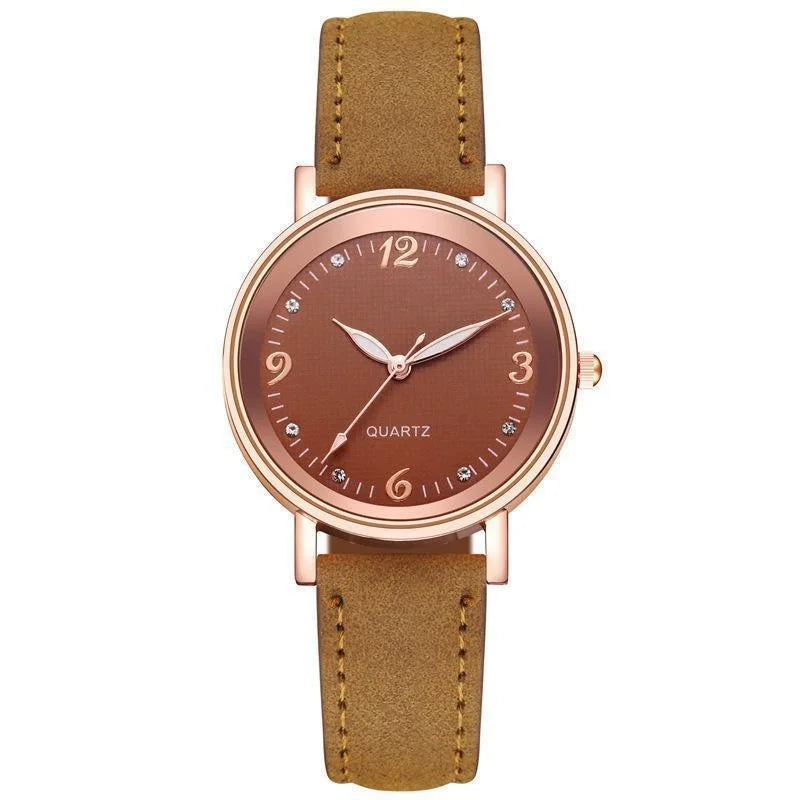 Women's Leather Band Casual Quartz Watch