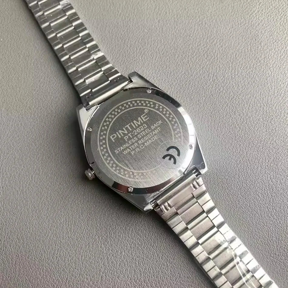Unisex Steel Bracelet Quartz Watch Slim