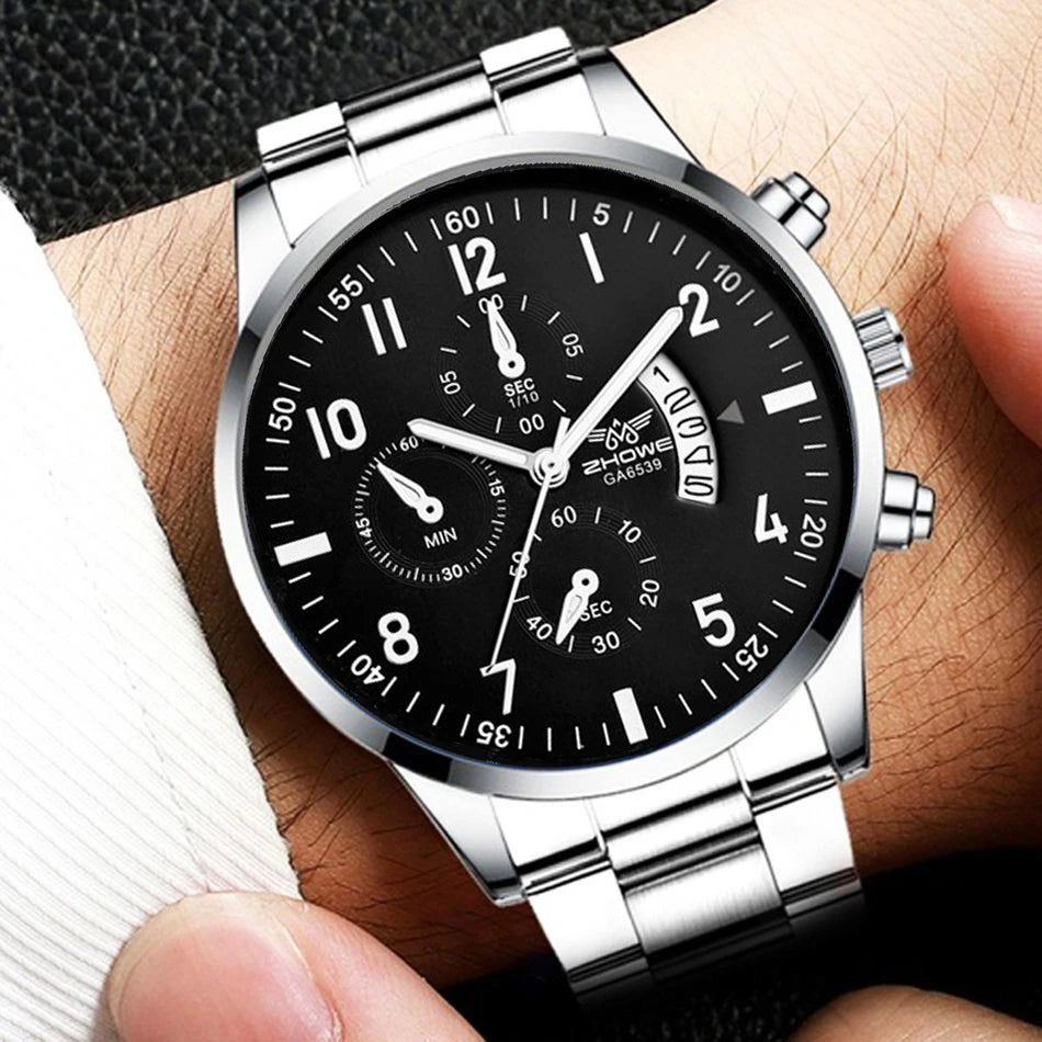 Men's Luxury Steel Calendar Watch