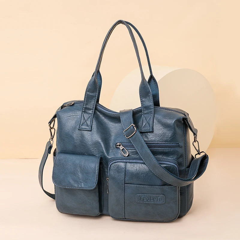 Retro Leather Crossbody Bag