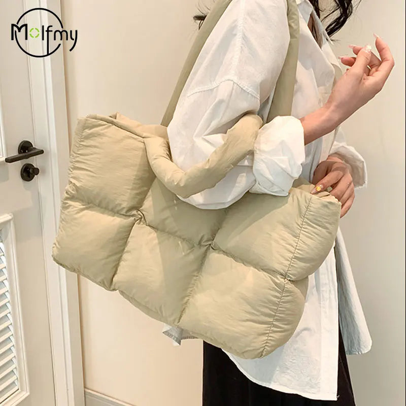 Quilted Plaid Shoulder Bag