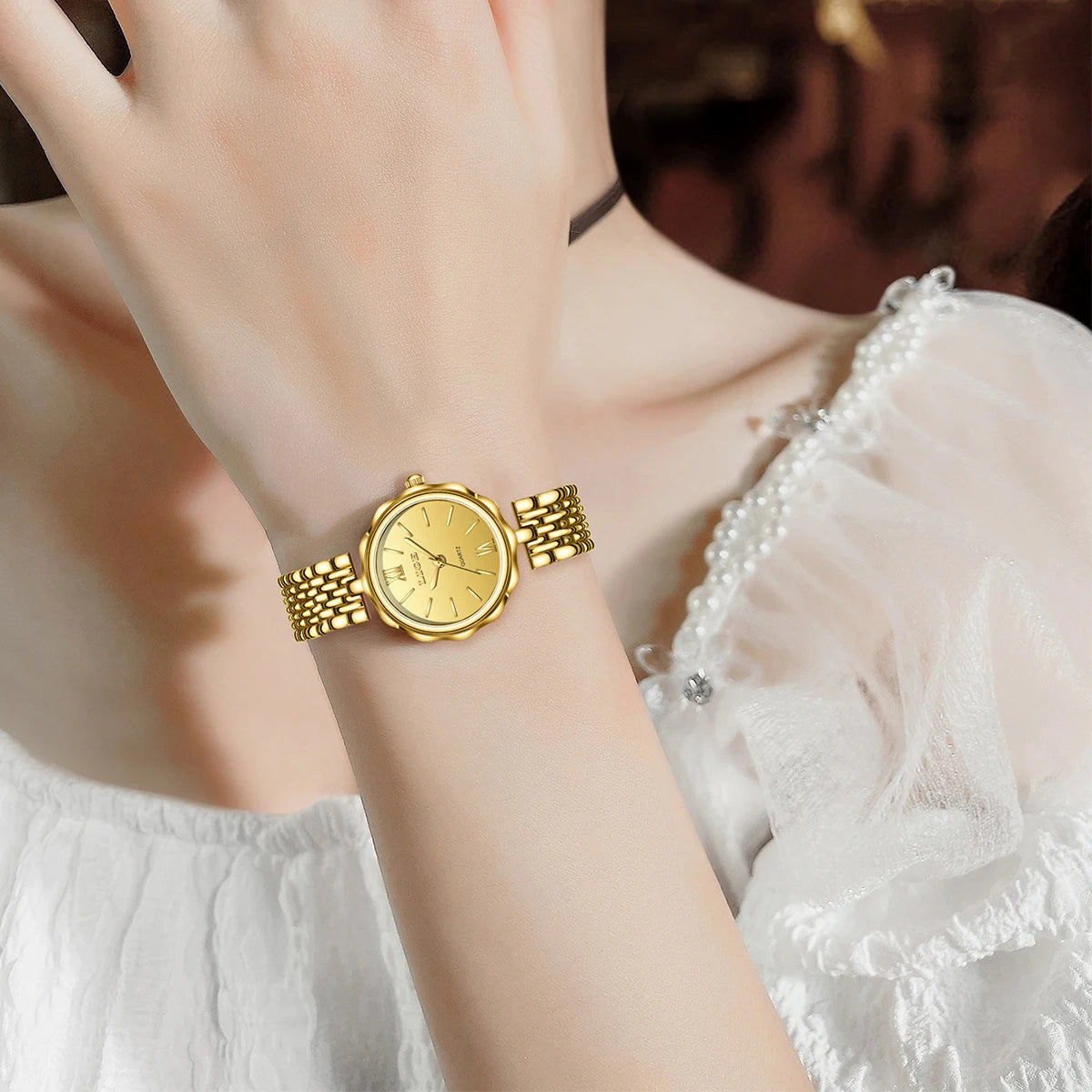 LIGE Small Dial Steel Ladies Watch