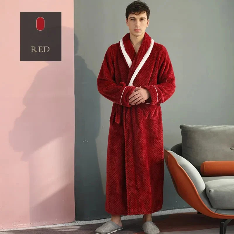 Flannel Couple Bathrobe Set