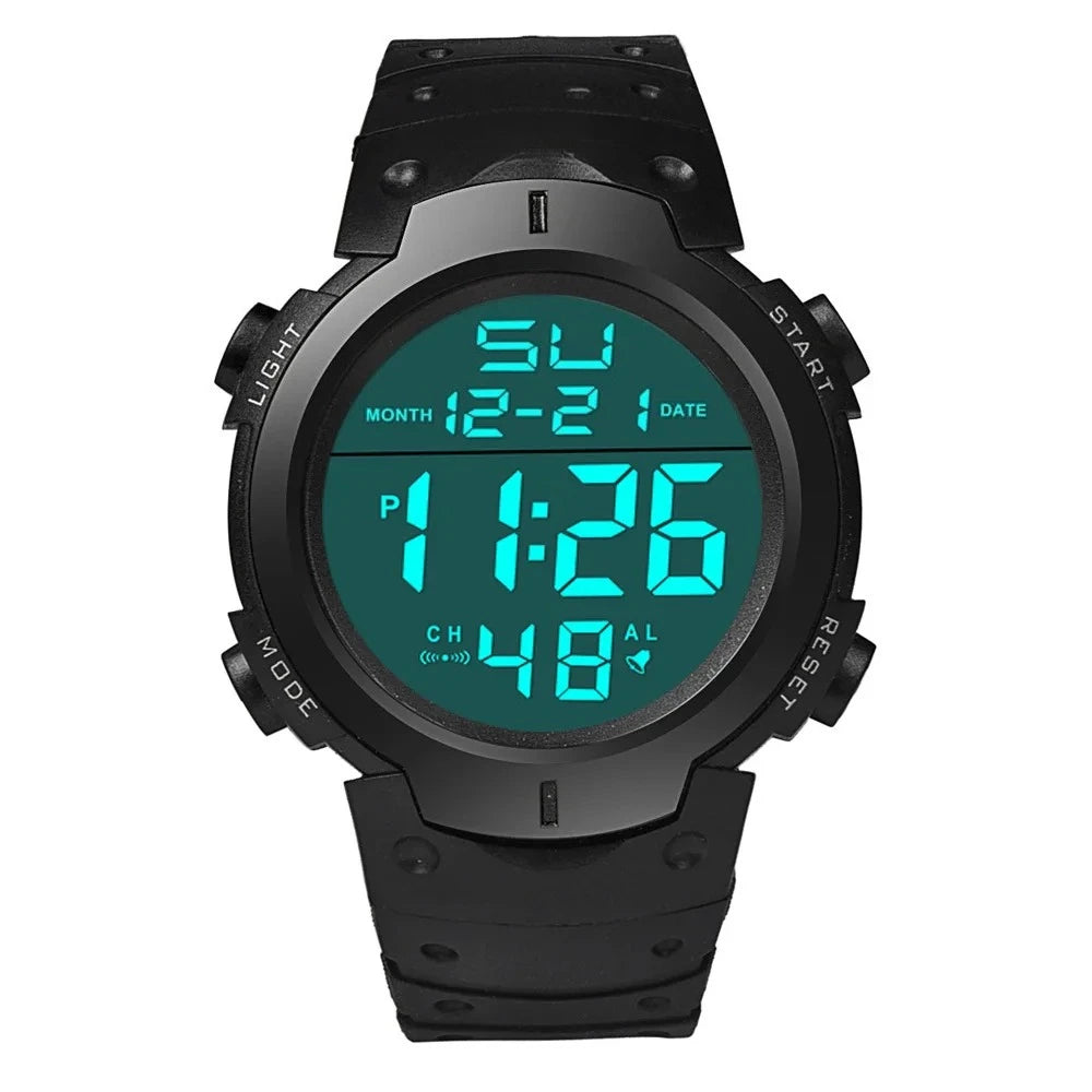 Men's LED Digital Rubber Sports Watch