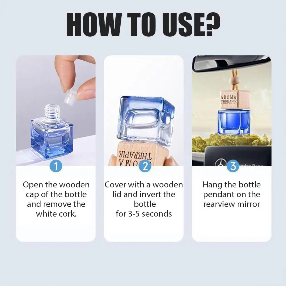Hanging Car Perfume Glass Bottle Diffuser