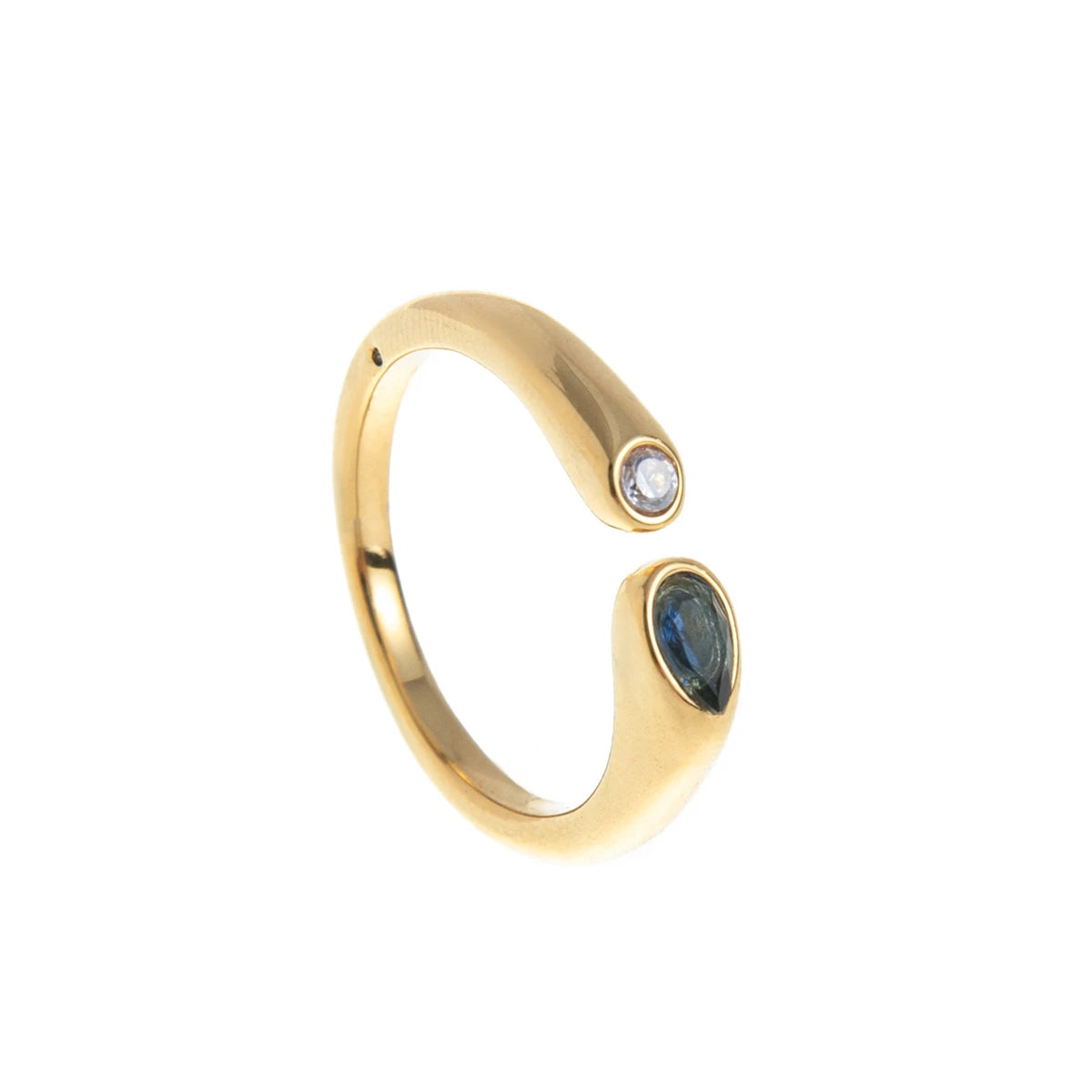 December Birthstone Steel Ring