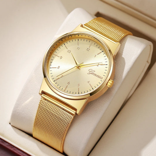 Mesh Strap Analog Ladies Watch