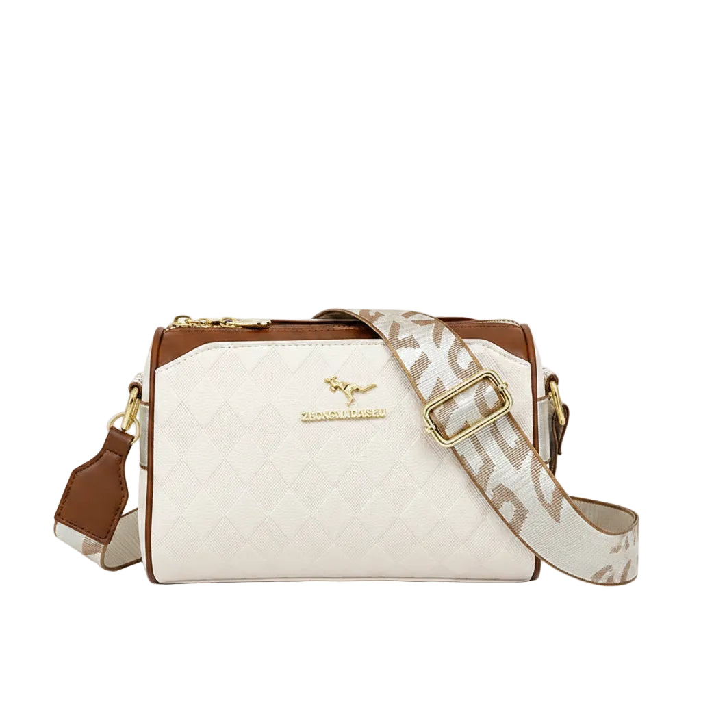 Checkered PU Leather Shoulder Bag