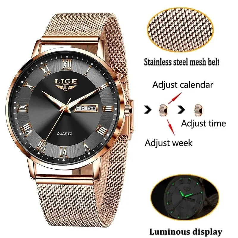 LIGE Steel Women Watch