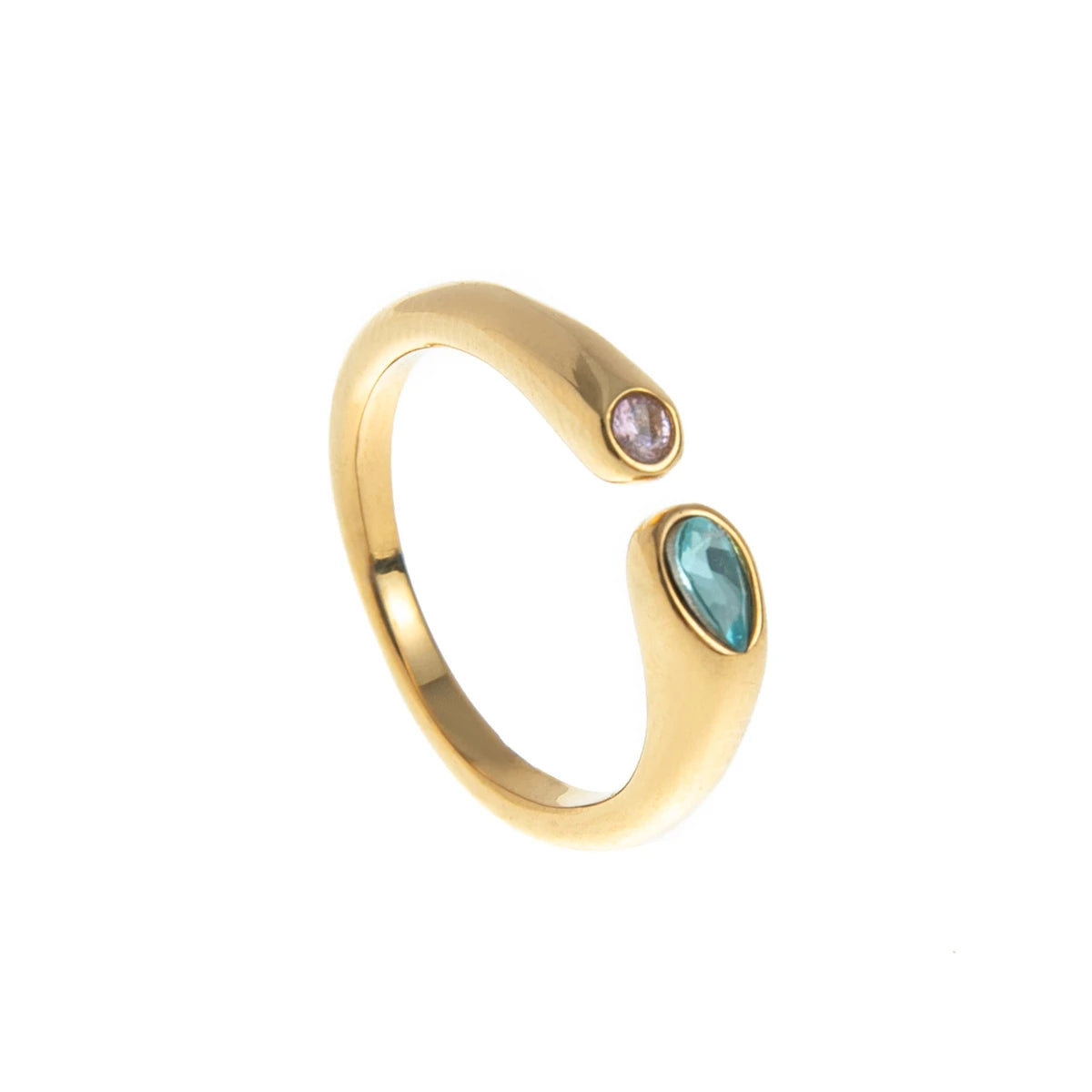 December Birthstone Steel Ring