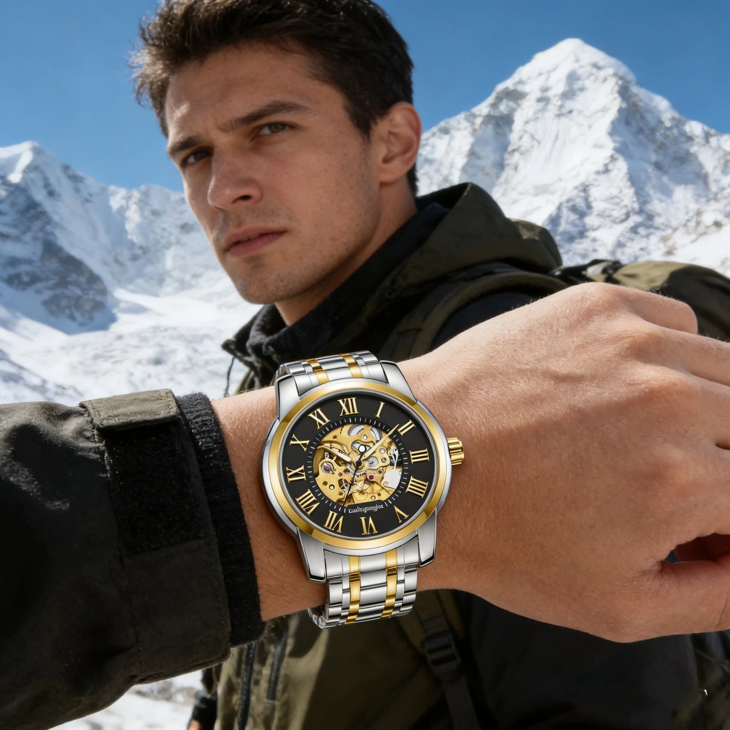 Men's Skeleton Automatic Mechanical Watch