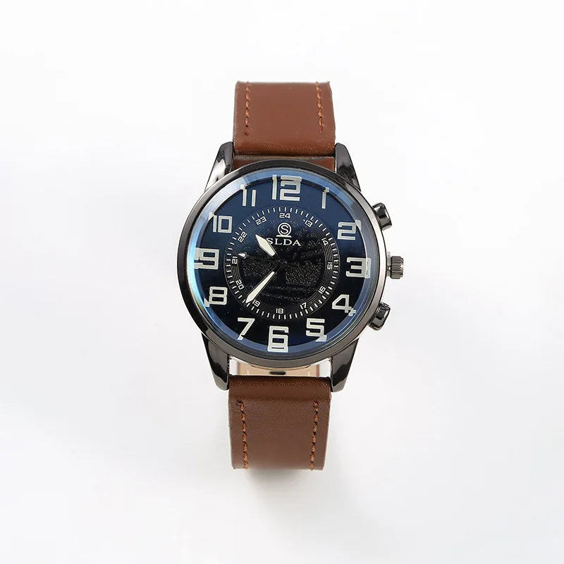 Casual Leather Watch Men