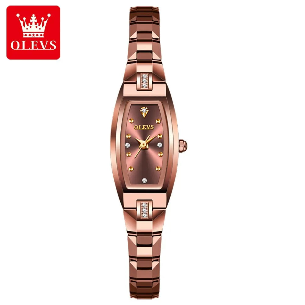 OLEVS Slim Tonneau Diamond Watch