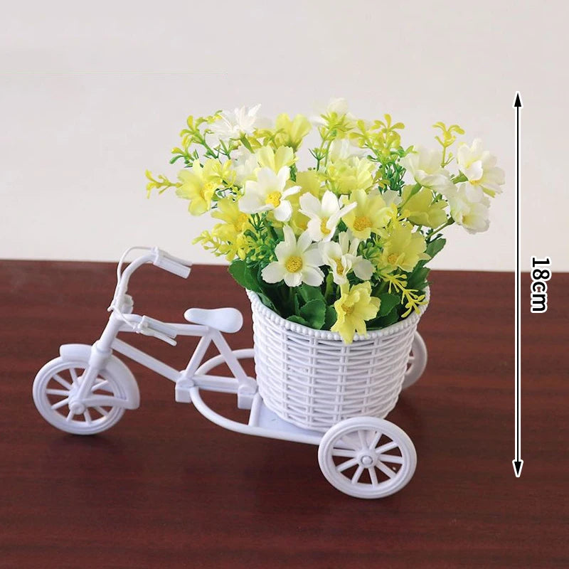Tricycle Flower Basket Home Garden Decor