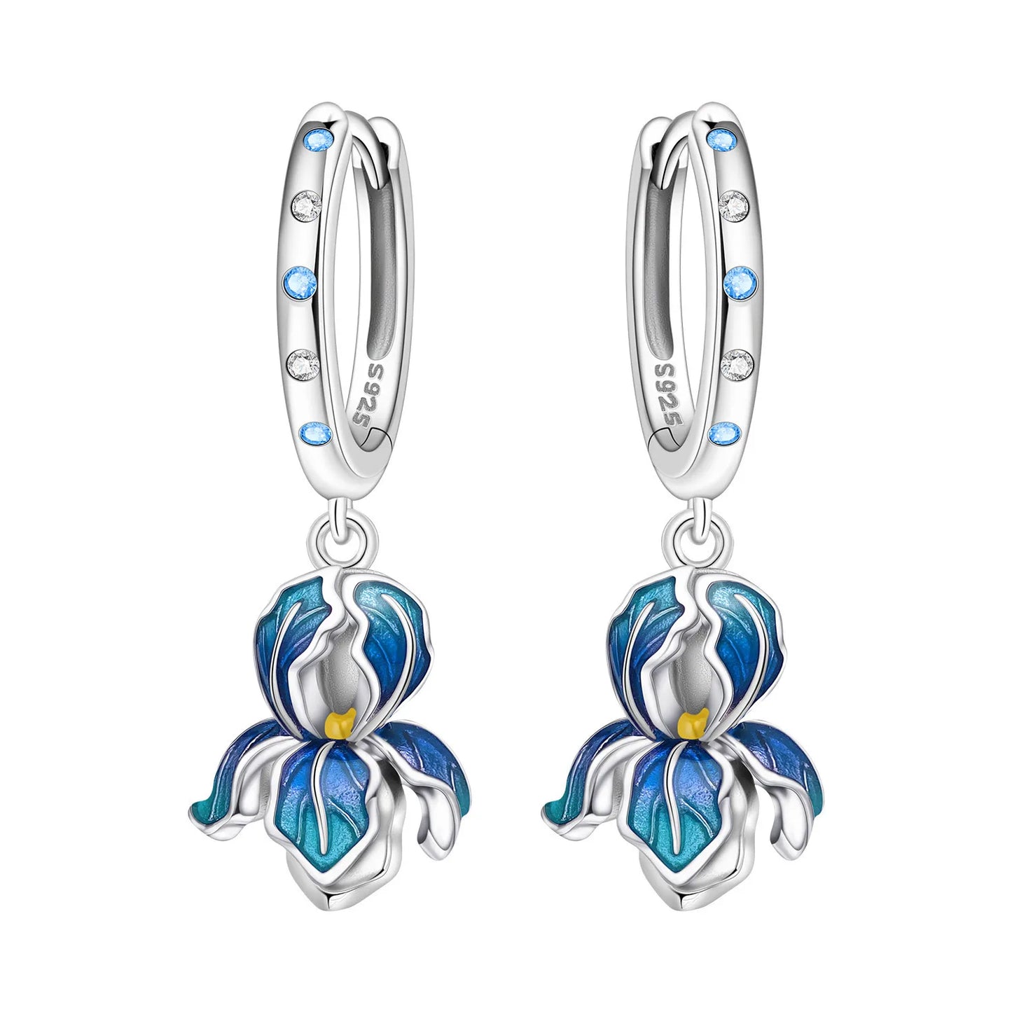Women's S925 Silver Daisy Hoop Earrings