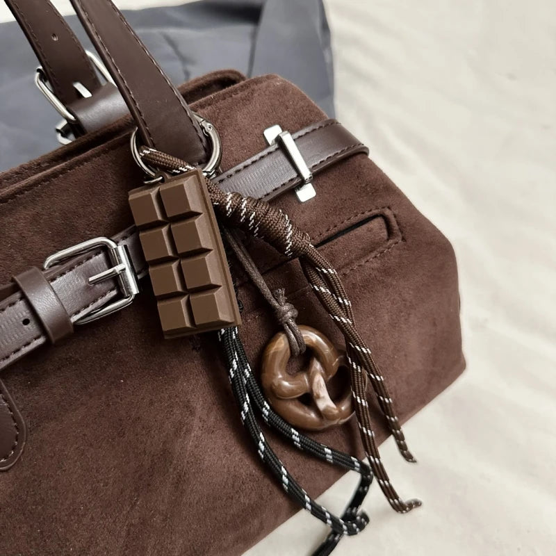 Suede Shoulder Bag Buckle