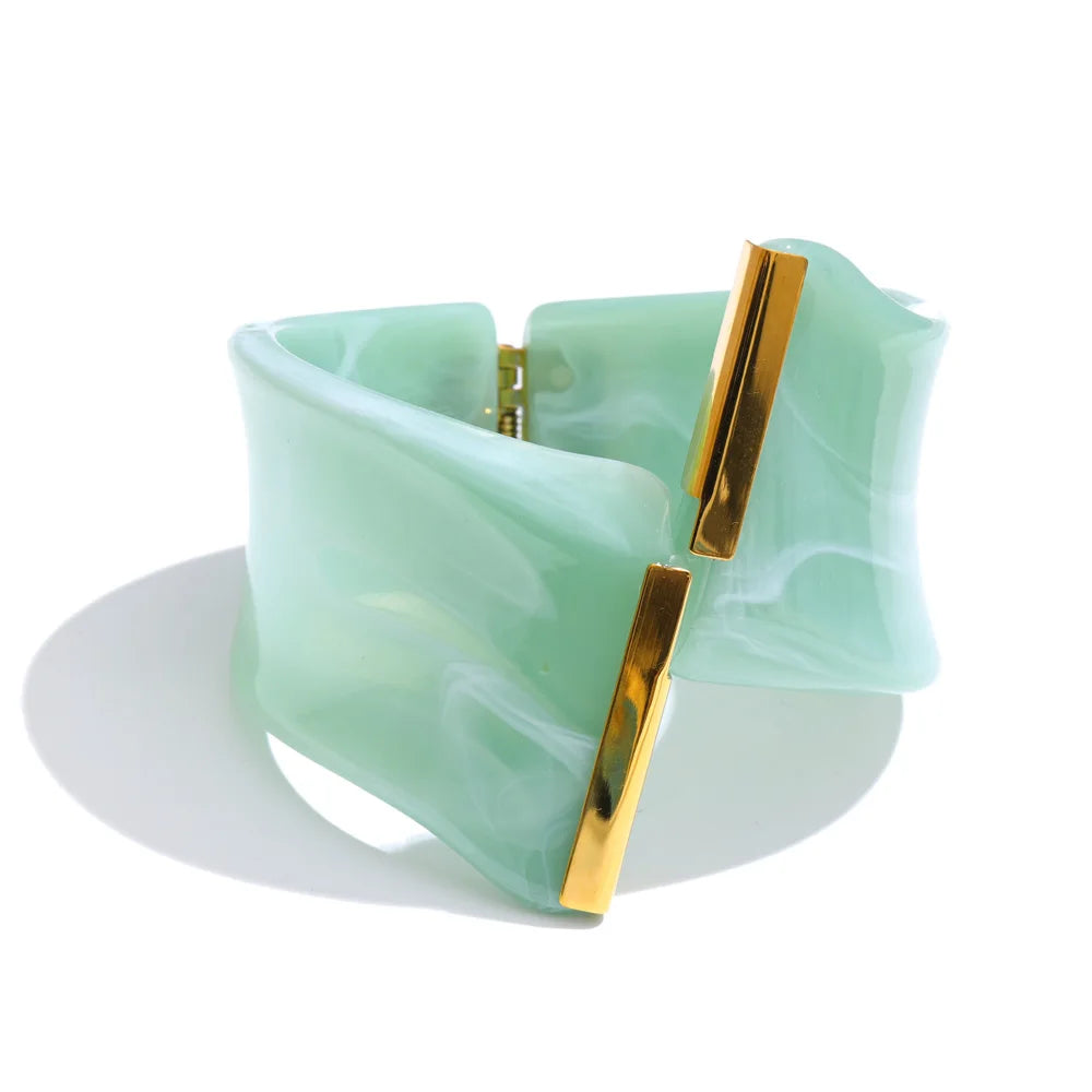 Acrylic Wide Bangle Bracelet