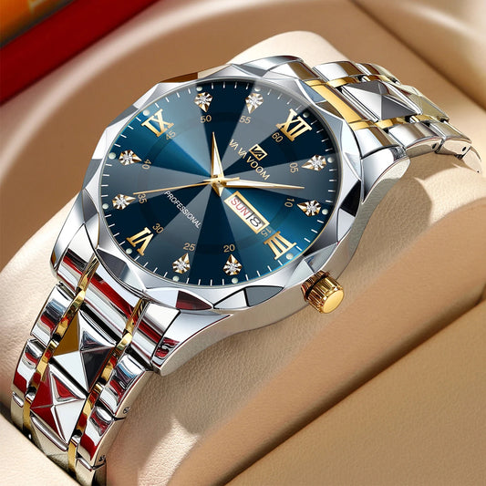 Diamond Dual Calendar Quartz Watch