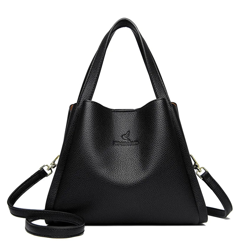 Women's Soft Leather Large Tote Crossbody Bag