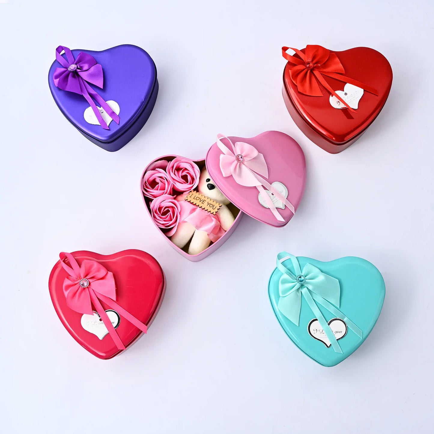 Teddy Bear Rose Gift Box Valentine Mother