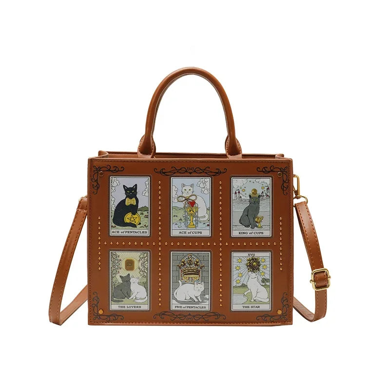 Cat Pattern Crossbody Tote