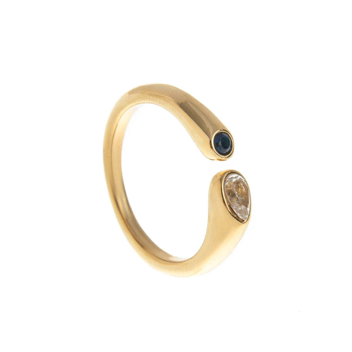 December Birthstone Steel Ring