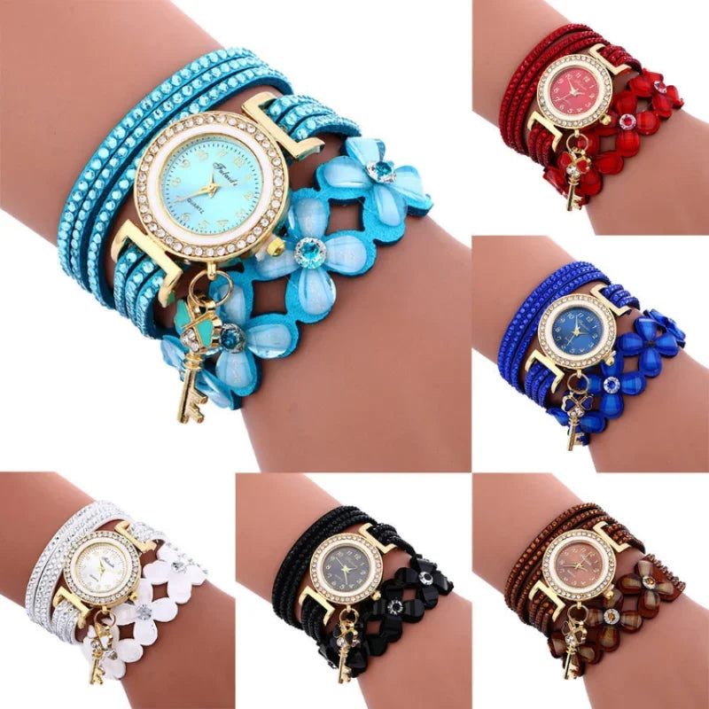 Leather Bracelet Women Watch