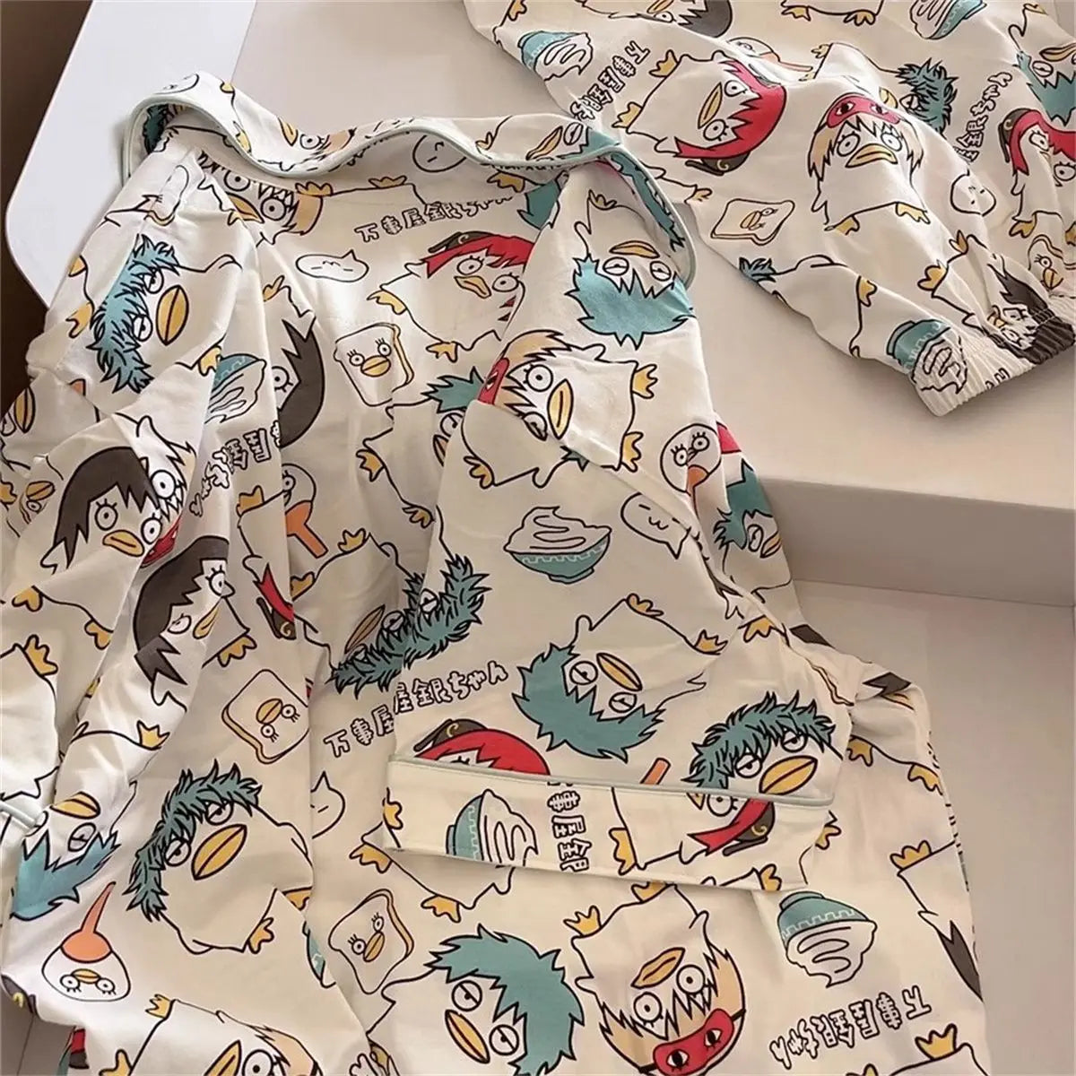 Anime Cartoon Pajama Set Short Sleeve