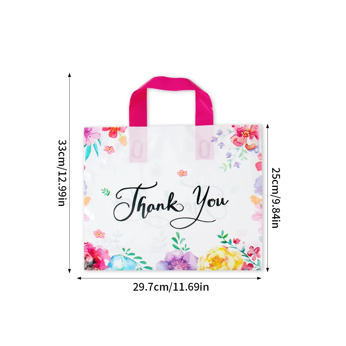 Thank You Floral Tote Bag Wedding Party 10 Pcs