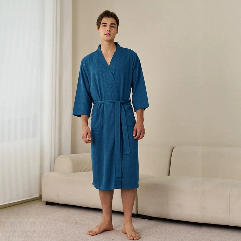 Waffle Pattern Couple Robe