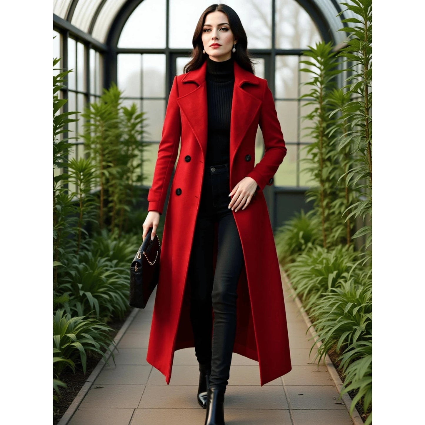 French Double-Breasted Trench Coat
