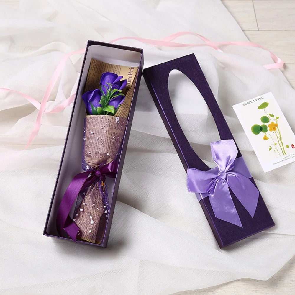 Rose Bouquet Gift Box Bow Decor Teacher