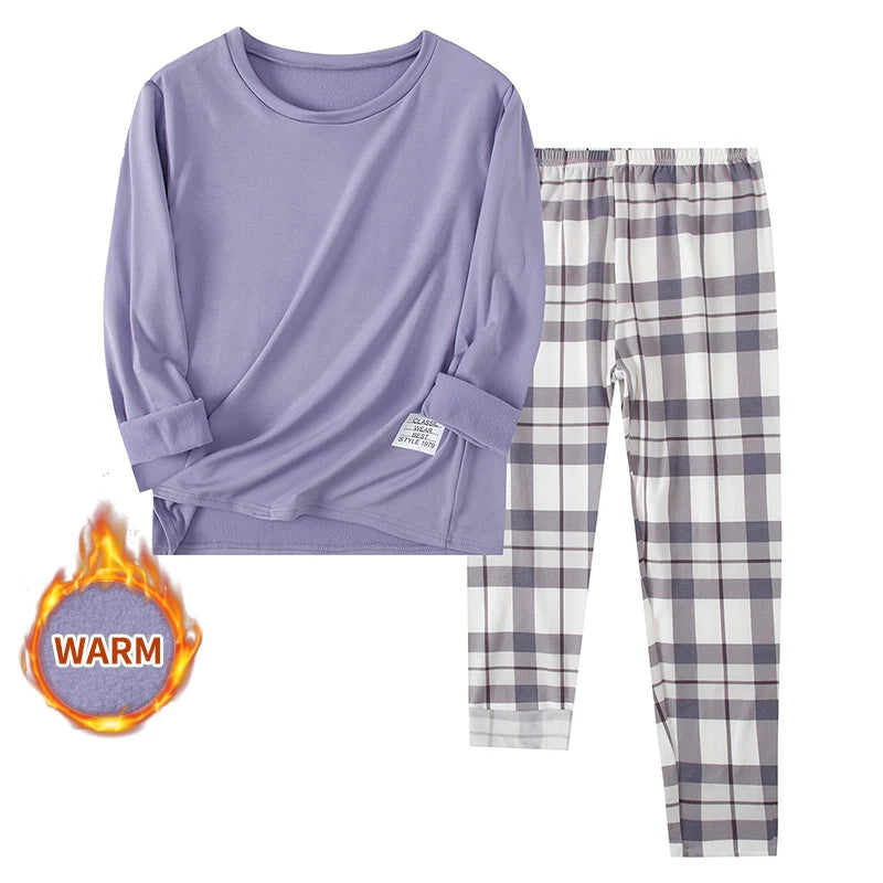Unisex Fleece Pajama Set Long Sleeve