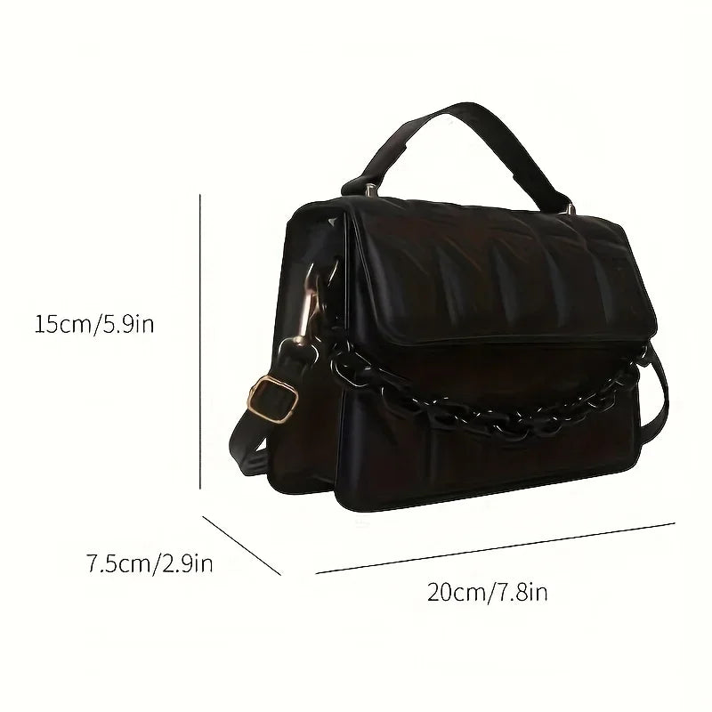 Quilted Mini Crossbody Tote Bag