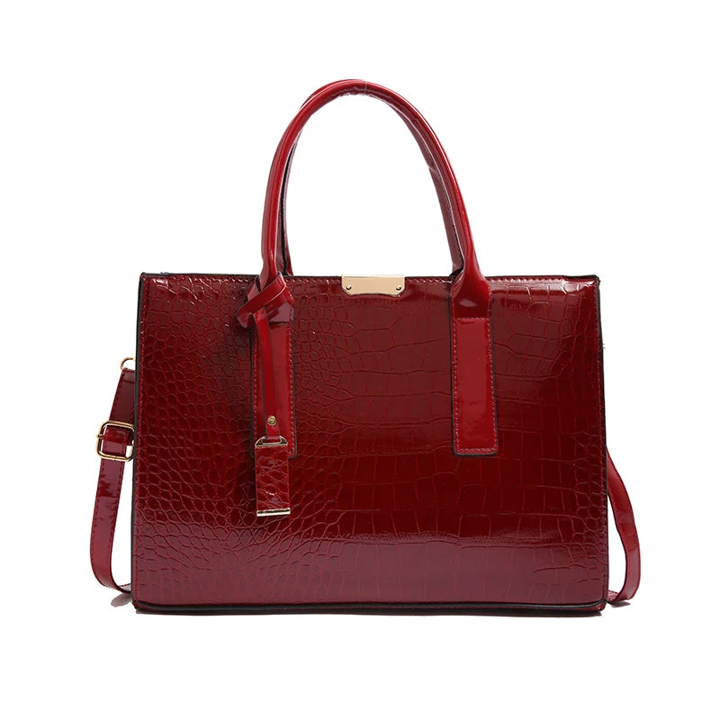 Crocodile Patent Leather Crossbody