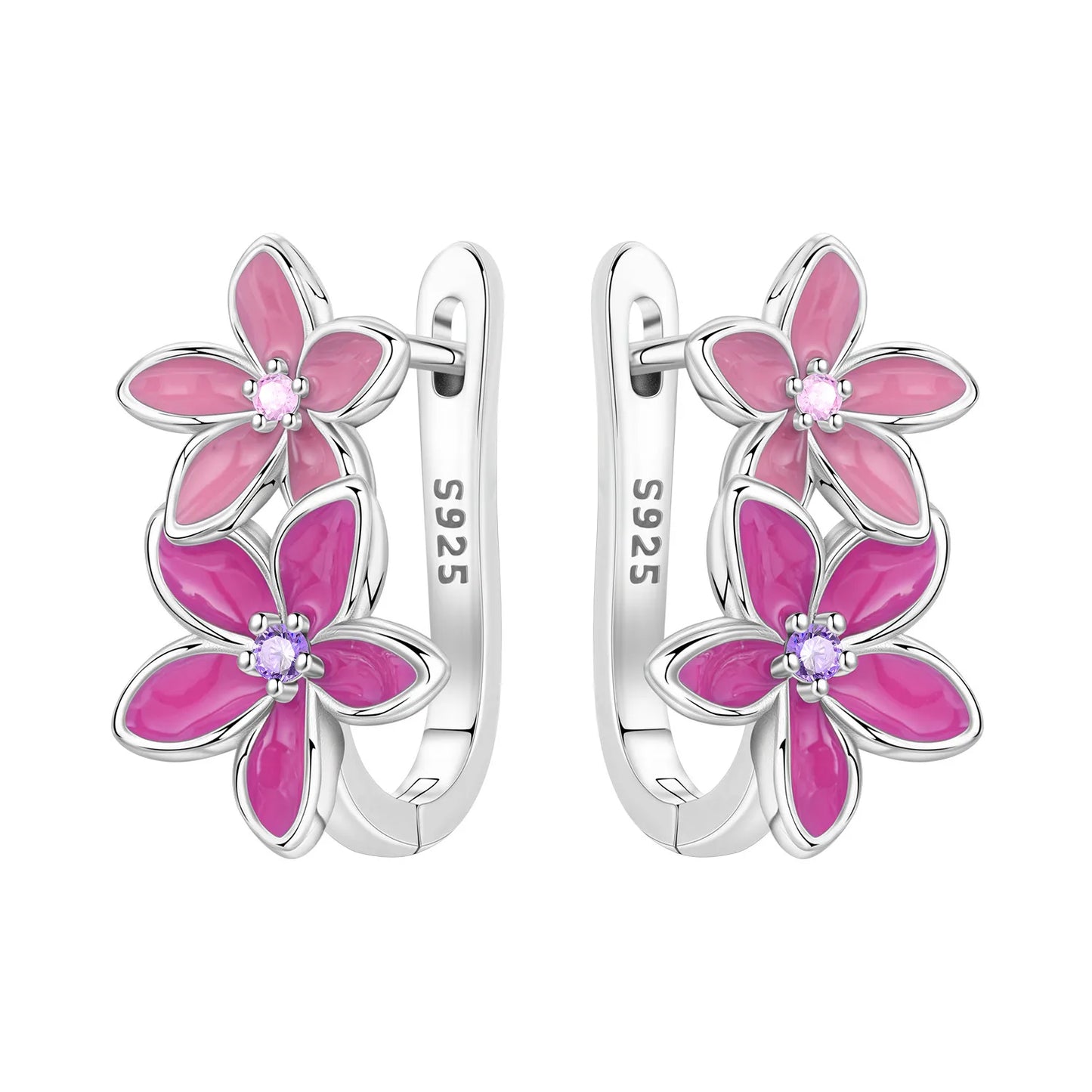 Women's S925 Silver Iris Hoop Earrings