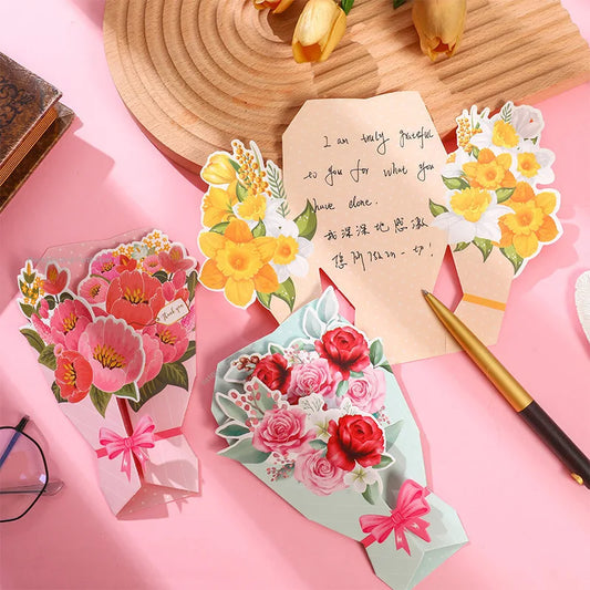 3D Carnation Greeting Card Birthday Gift
