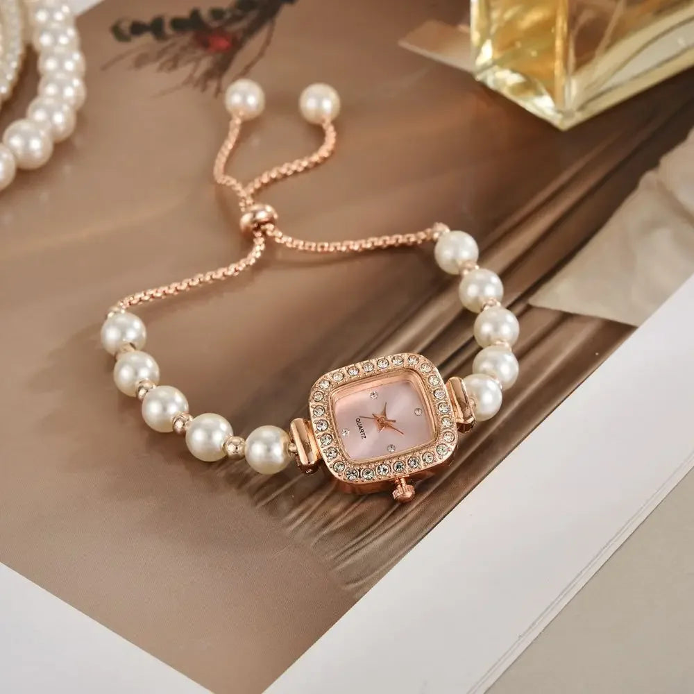 Pearl Bracelet Small Dial Watch
