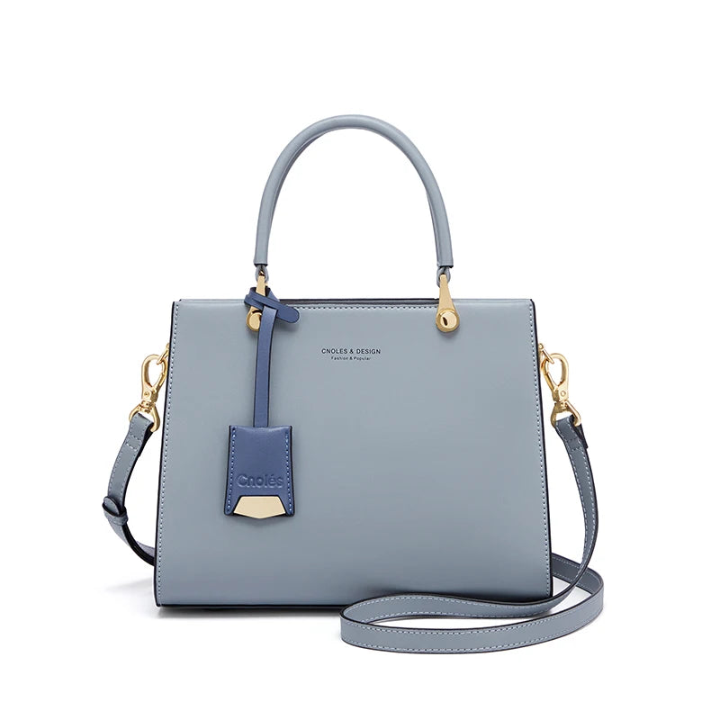 Women's Luxury Leather Top-Handle Tote Bag
