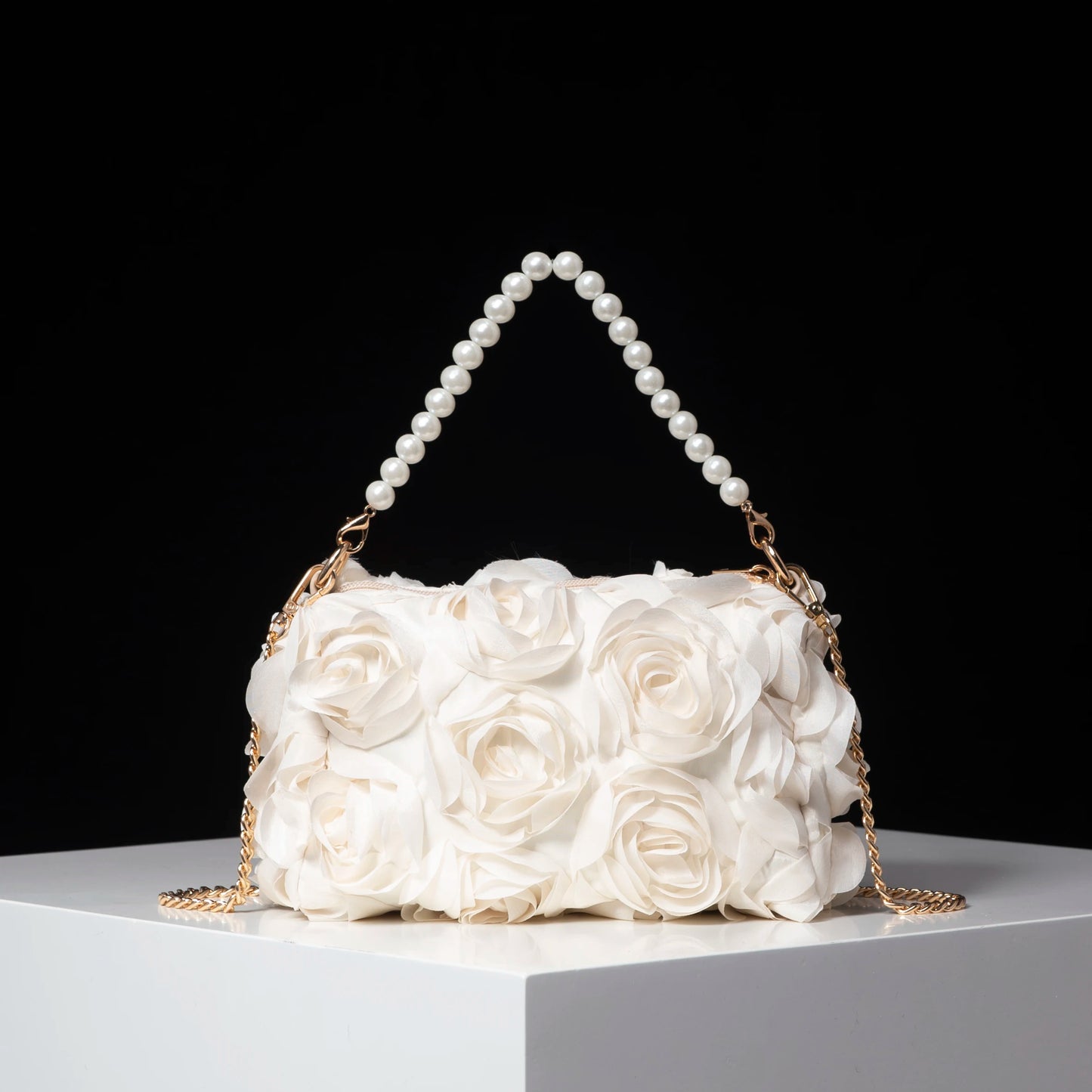 Pearl Floral Bridal Crossbody Bag