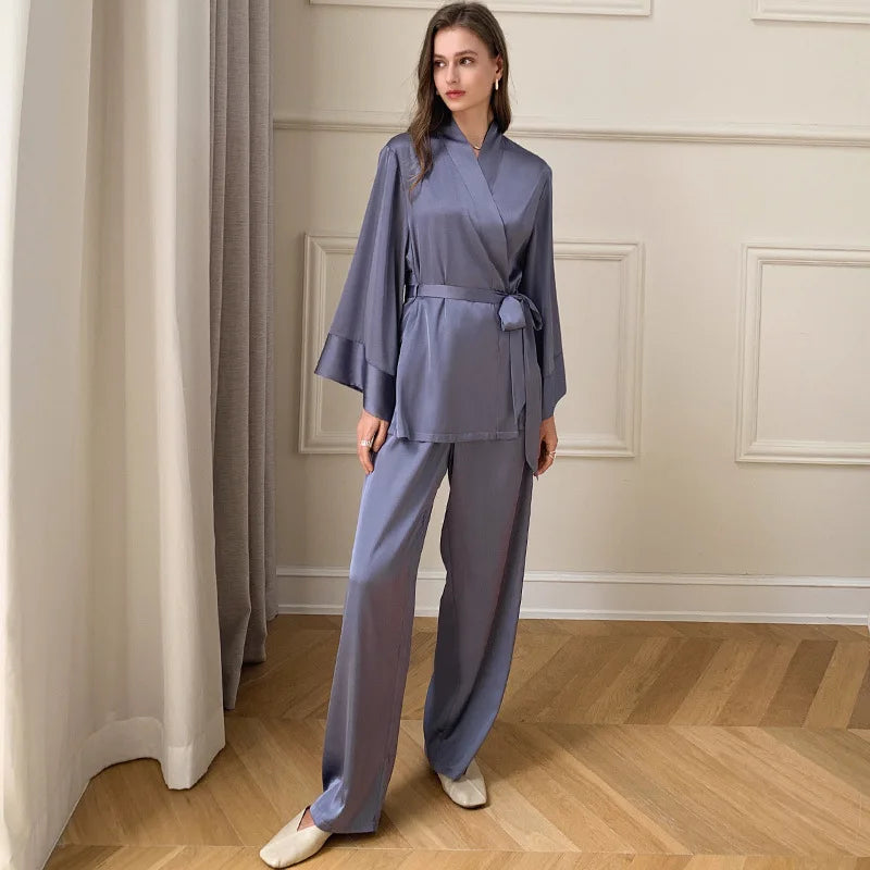 Satin Two-Piece Women Pajama Set