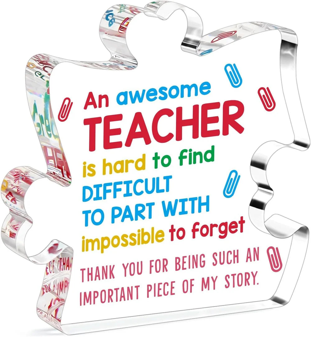 Teacher Thank You Plaque Classroom Decor