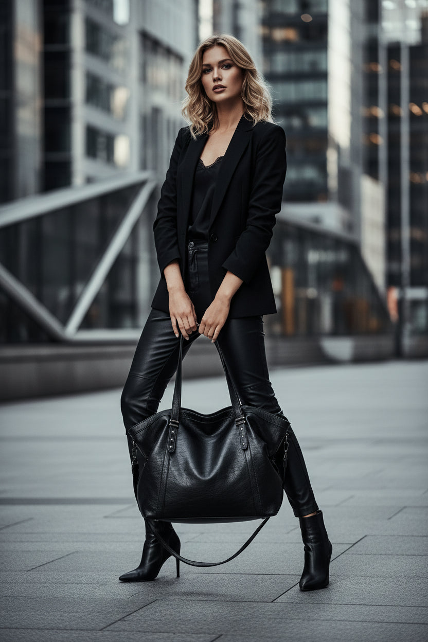 Oversized Leather Tote Bag