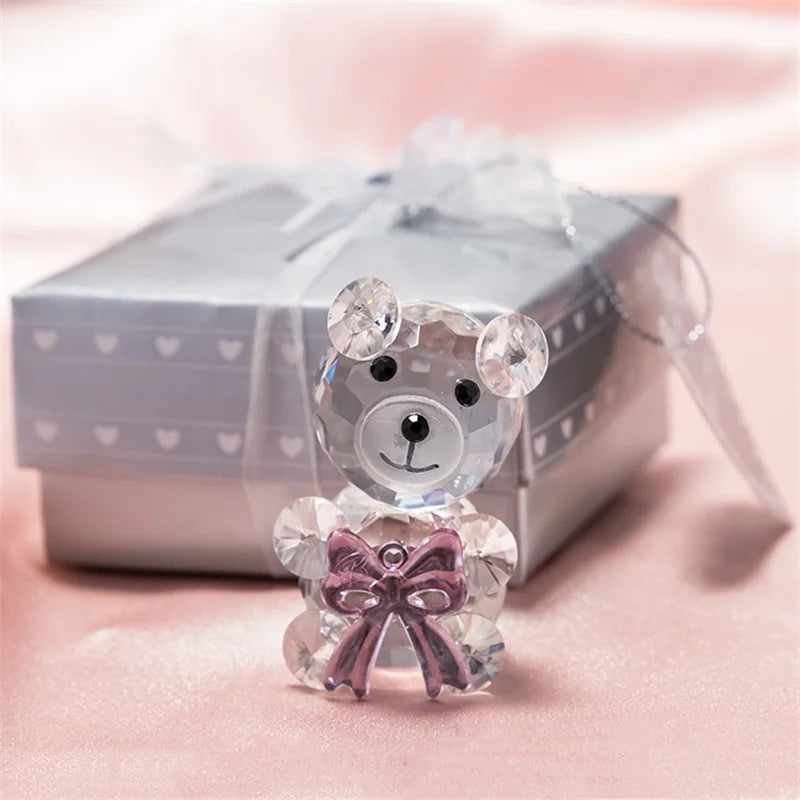 Crystal Bear Rose Gift Box Valentine
