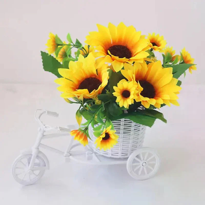 Tricycle Flower Basket Home Garden Decor