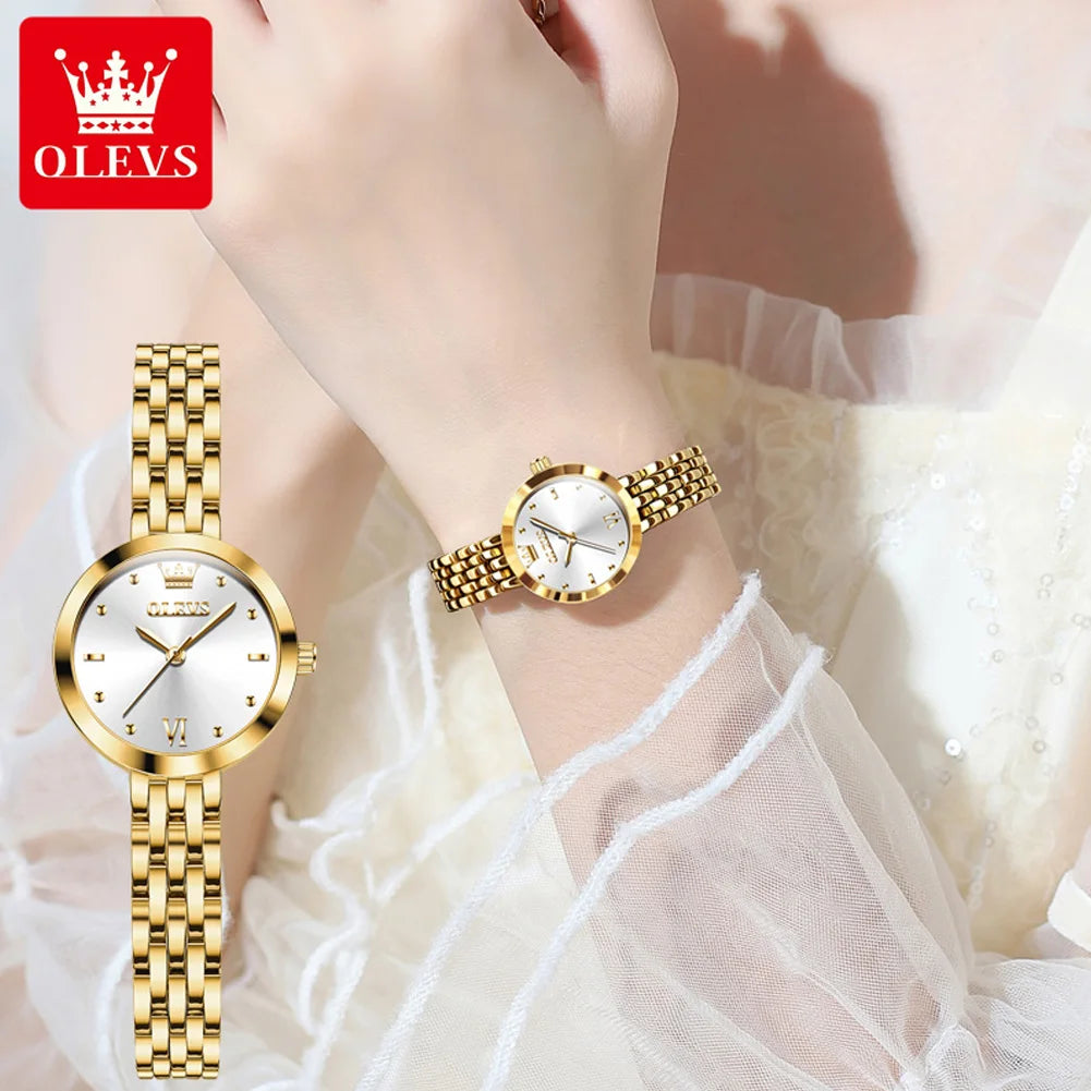 OLEVS Gold Waterproof Ladies Watch